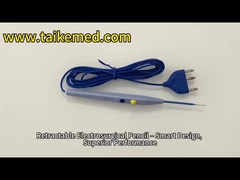 ISO-Rückziehbarer Elektrochirurgischer Bleistift Einwegkauterie mit Edelstahlspitze